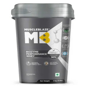 MuscleBlaze Biozyme Performance Whey, 4 kg (8.8 lb), Rich Chocolate